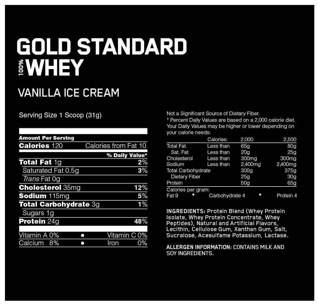 Протеин OPTIMUM NUTRITION Whey Gold Standard, порошок, 2.27кг, французская ваниль - фото №2