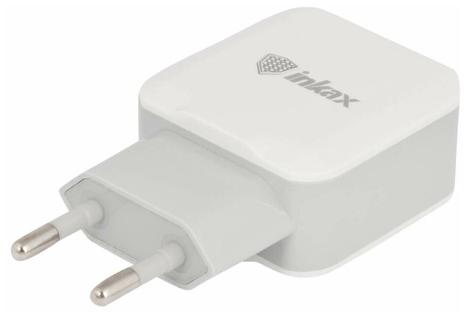 Сетевое зарядное устройство (адаптер) inkax CD-35, 2 порта USB-А, 2.1A, белый