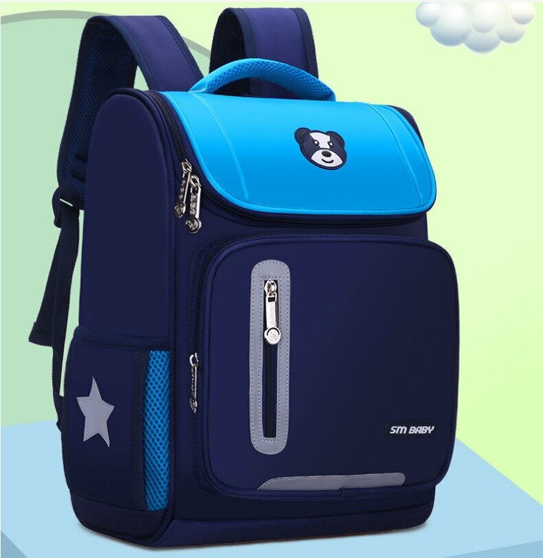 Ранец школьный для мальчика/ для девочки/ для первоклассника/ рюкзак школьный, голубой