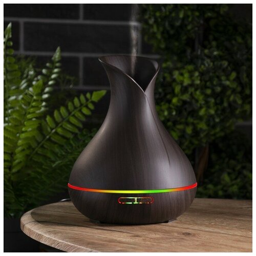 Аромадиффузор Luazon HM-8 ультразвуковой 300 мл 4 режима подсветка цвет темное дерево USB 91 241800₽