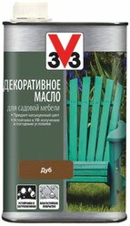 Масло V33 декоративное, для садовой мебели, дуб, 0.5 л