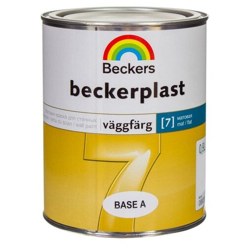 Краска латексная Beckers Beckerplast 7 моющаяся матовая 0.9 л