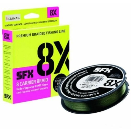 шнур плетеный sufix matrix pro 0 40мм 135м midnight green Леска плетеная SFX 8X зеленая 135 м 0.185 мм 13 кг PE 1.2