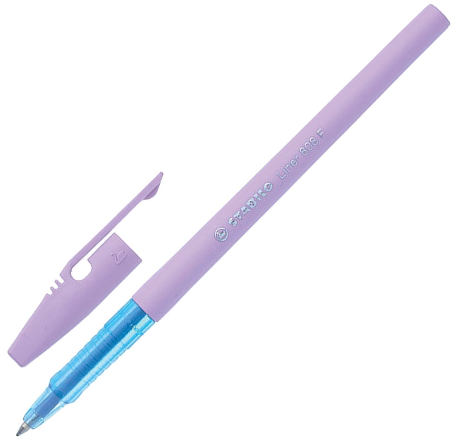 Ручка шариковая STABILO "Liner Pastel", синяя, корпус лавандовый, узел 0,7 мм, линия письма 0,3 мм, 808FP1041-6