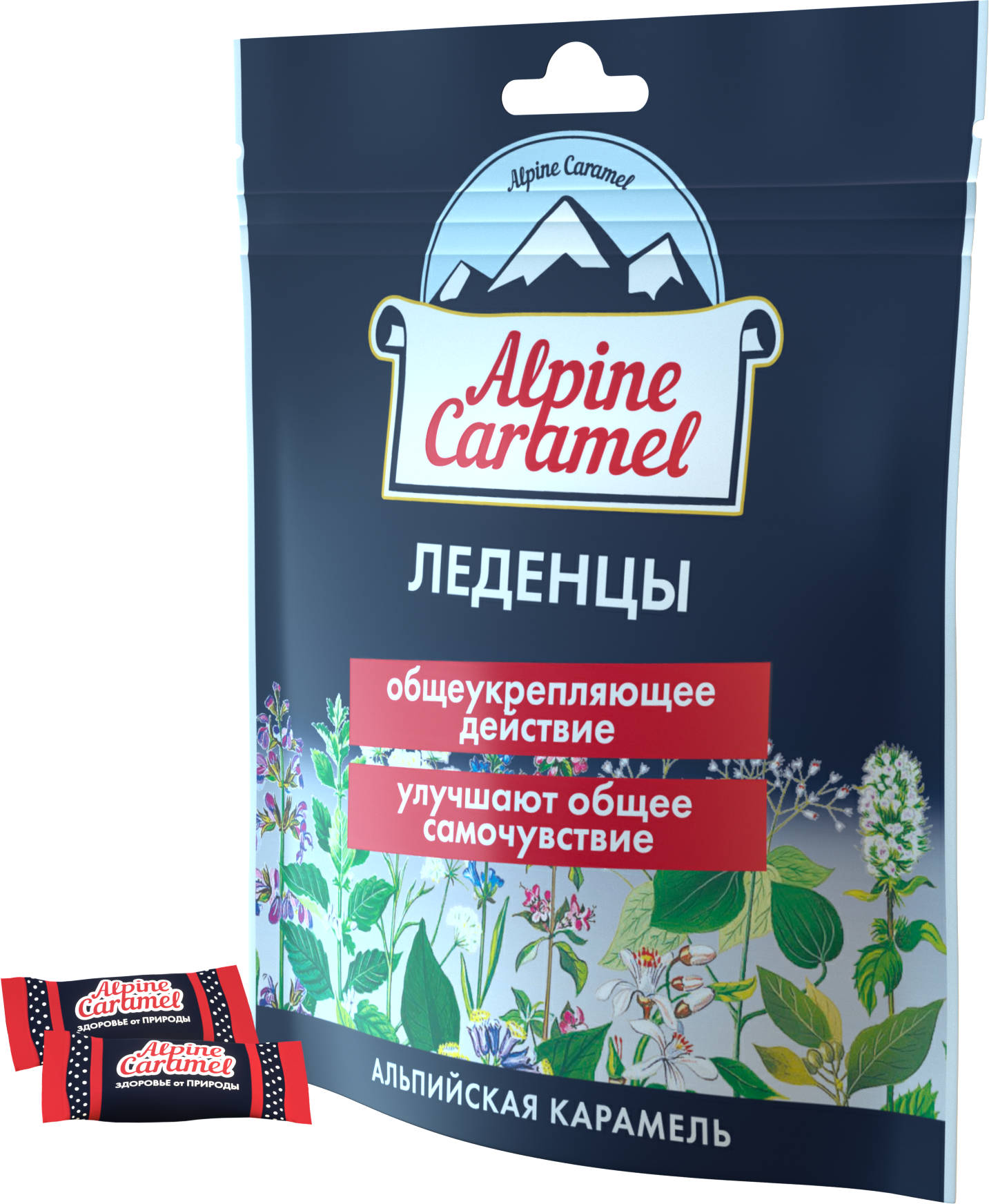 Alpine Caramel Альпийская Карамель леденцы, 75 г