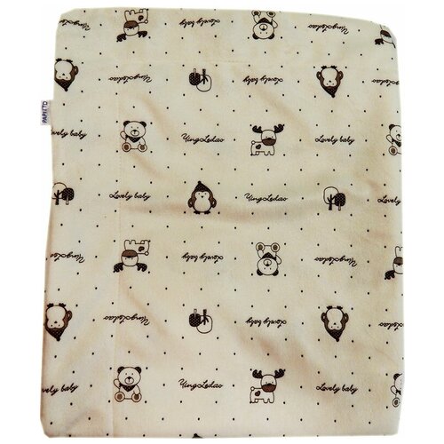 фото Плед папитто с рисунком (двухслойный, цвет: экрю)