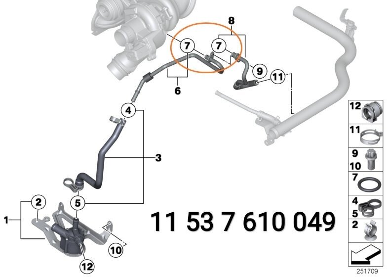 Кольцо уплотнительное 9,7Х1,5 Bmw 11537610049 RR0416 - фотография № 2