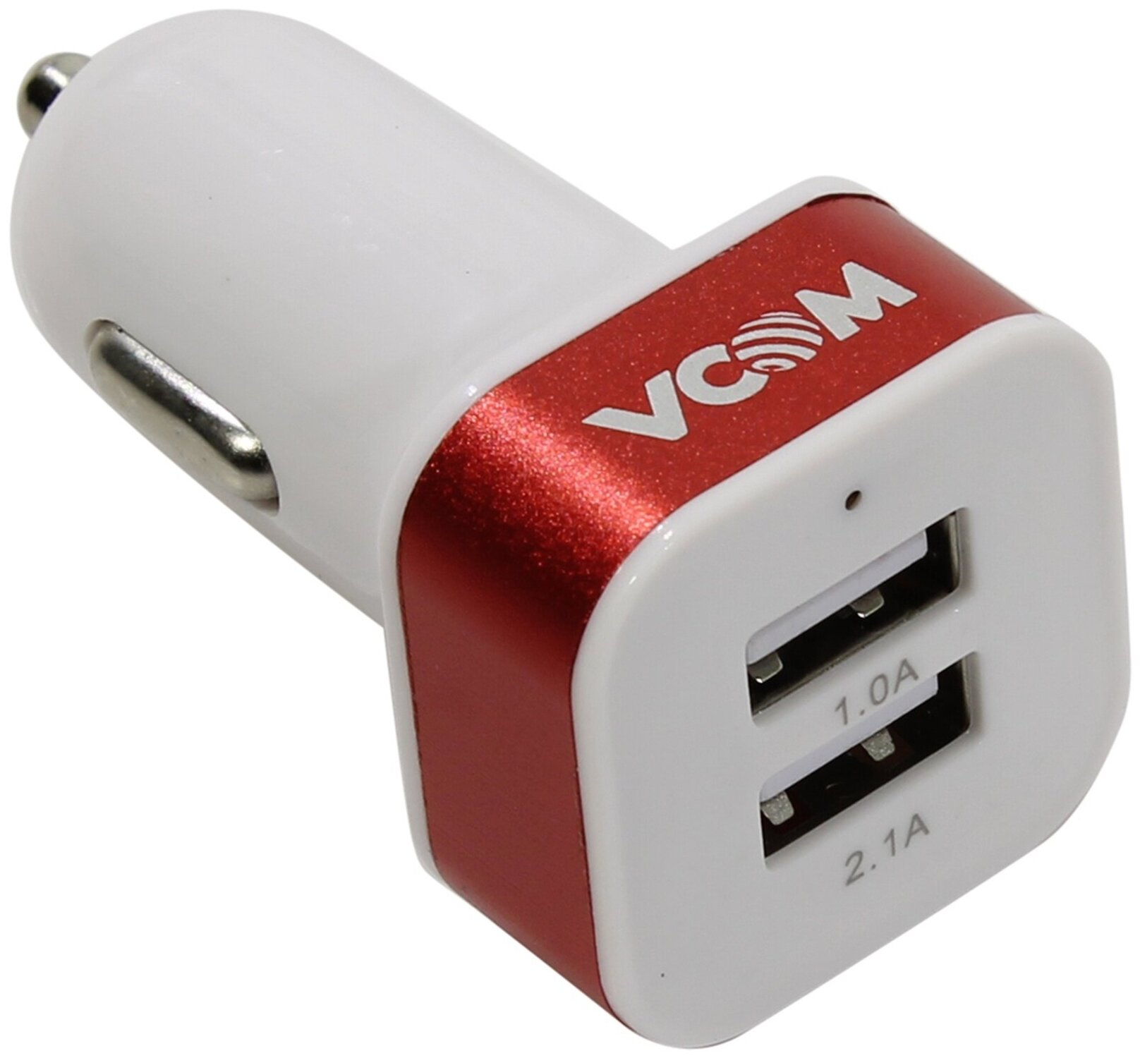 Автомобильный адаптер питания VCOM USB (Вх. DC12-24V, Вых. DC5V, 10.5W, 2xUSB)