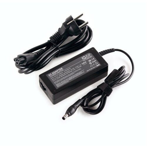 фото Блок питания (зарядка) iqzip для ноутбука samsung 19v 3.16a (60w), штекер: 5.5 x 3.0 мм, (с сетевым кабелем), pn: ad-6019