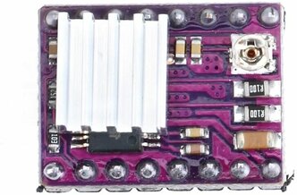 Модуль Драйвер шагового двигателя DRV8825 с радиатором (Фиолетовый) с шагами: 1,1/2,1/4,1/8,1/16,1/32