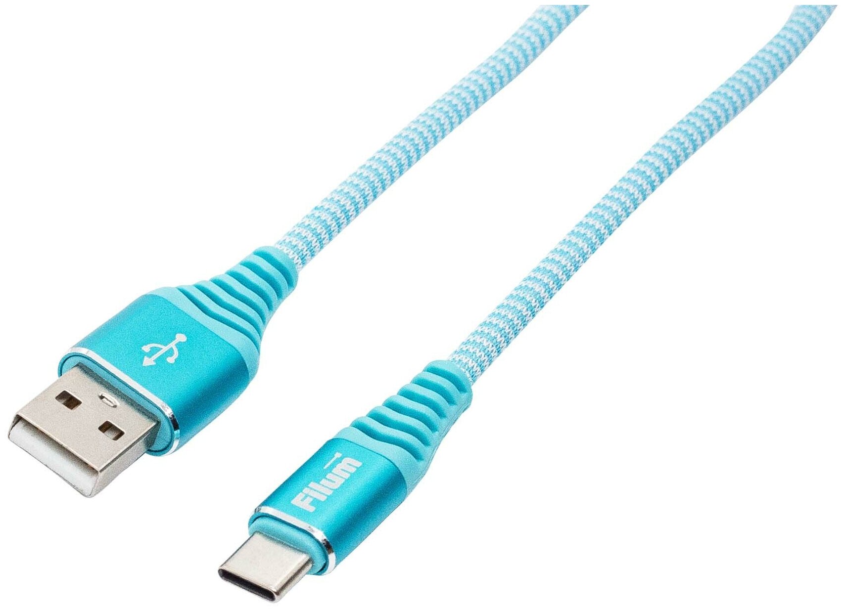 Кабель интерфейсный USB 2.0 Filum FL-CPro-U2-AM-CM-1M-BL1 1 м., синий, 2A, разъемы: USB A male- USB Type С male, пакет.