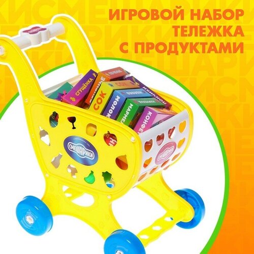 Игровой набор «Тележка с продуктами», Смешарики игровой набор тележка с продуктами смешарики