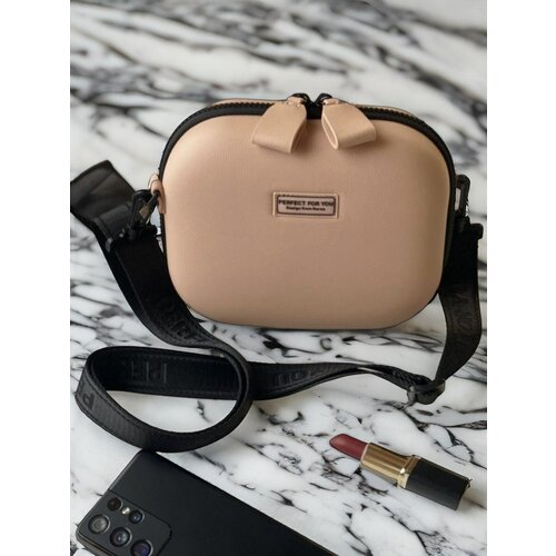 Сумка кросс-боди Perfect For You, фактура зернистая, персиковый