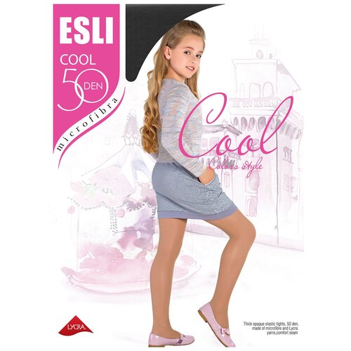 Колготки ESLI, размер 116-122, черный колготки esli cool детcкие 50 ден бежевые