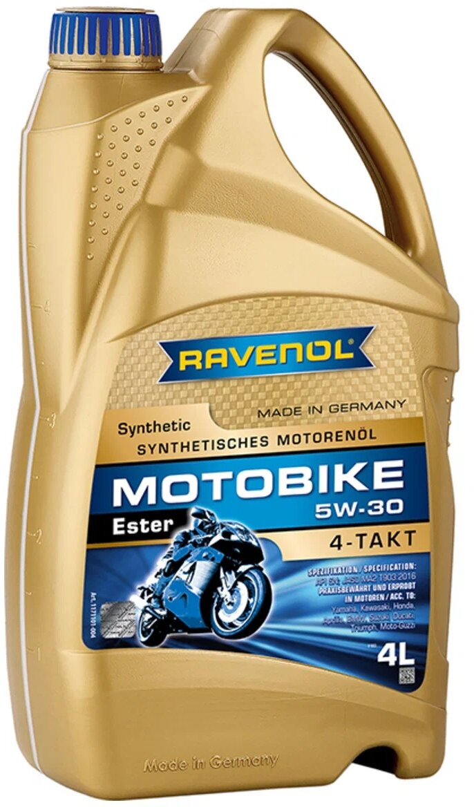 Моторное масло RAVENOL Motobike 4-T Ester SAE 5W-30 (4л) new