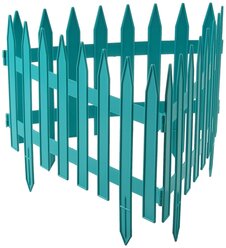 Забор декоративный Гарденпласт GOTIKA, 1.8 х 0.45 х 0.35 м, лазурь