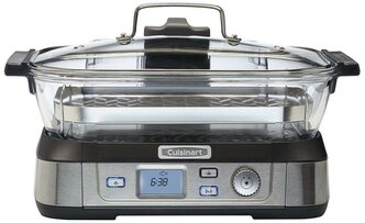 Пароварка Cuisinart STM1000E серебристый/черный