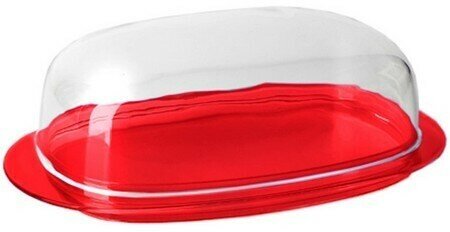 Масленка Кристалл М1126 красный прозрачный