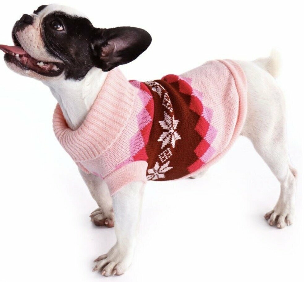 Свитер для собак мелких пород Arnydog Звездный градиент розовый L (28-30 см) - фотография № 7
