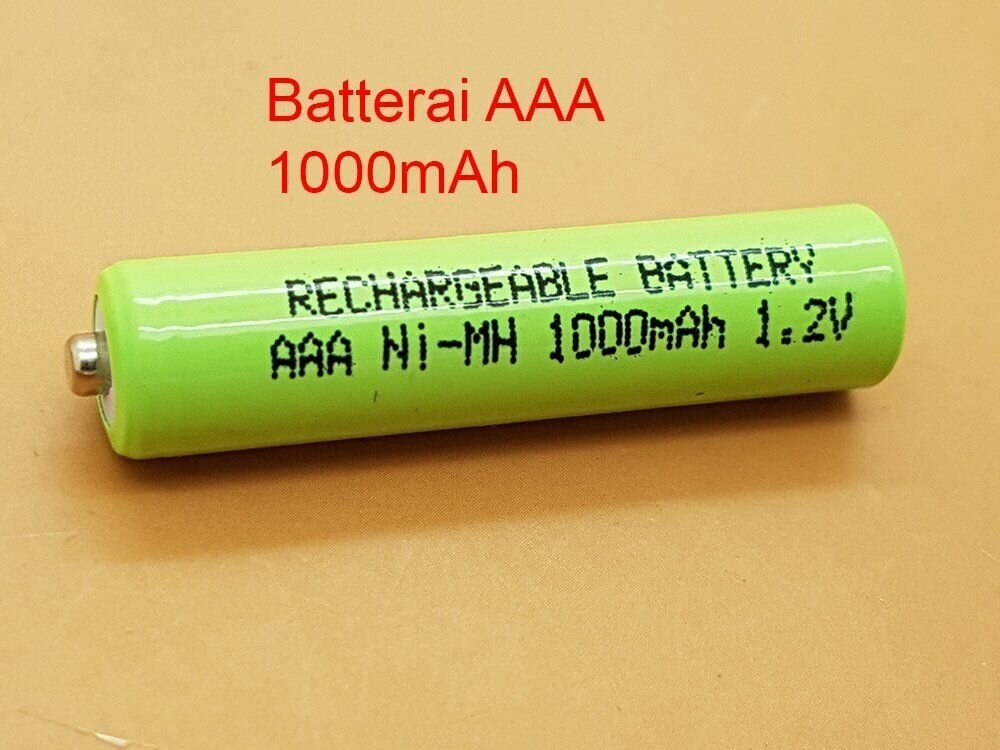 Батарейки Аккумуляторные NI-MH , AAA, 1000maH , 1.2 V - 2 шт в упаковке, мизинчиковые.