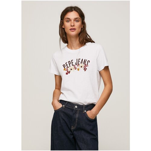 фото Футболка для женщин, pepe jeans london, модель: pl505333, цвет: белый, размер: m