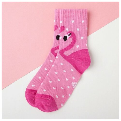 Носки Kaftan Фламинго, размер 16-18, розовый носки kaftan фламинго размер 14 16 розовый