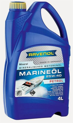 Изображение товара Моторное масло RAVENOL Marineoil PETROL SAE 25W-40 mineral (4л) new
