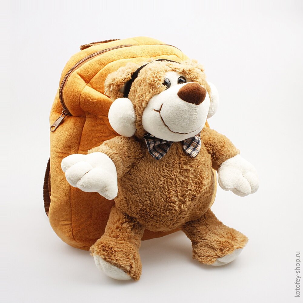 Плюшевый рюкзак Медвежонок в наушниках котофей 02003053-00 размер выс.30 см.
