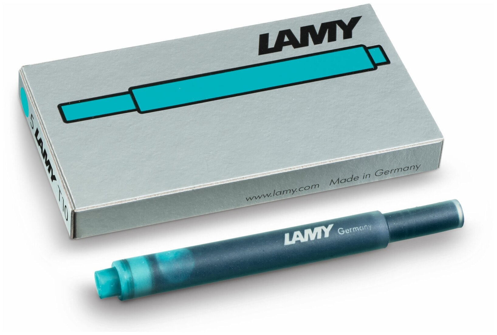 Картриджи для перьевой ручки Lamy T10, Бирюзовый, 5 шт.