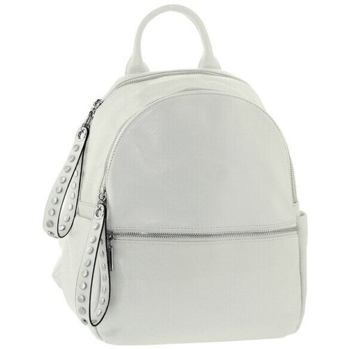 фото Рюкзак кожаный белый на два входа polina & eiterou w 5517j polina & eiterou (balina)