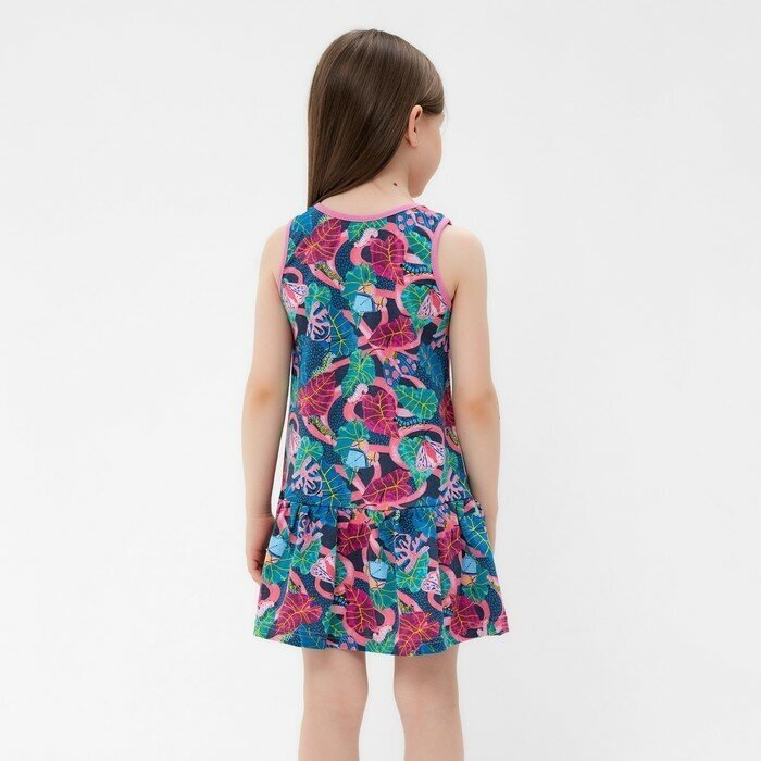 Платье для девочки, цвет фуксия/синий, рост 104 см