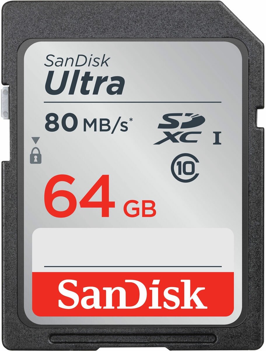 Карта памяти SanDisk Ultra SDHC Class 10 UHS-I 80MB/s