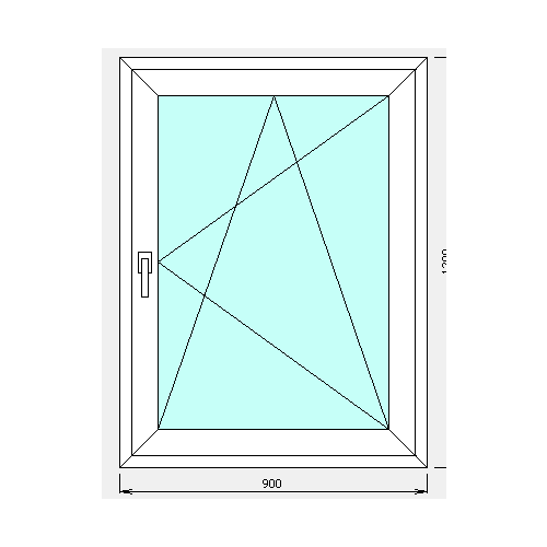 ПВХ окно ш900*в1200