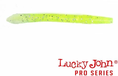 Силиконовая приманка мягкая съедобная Lucky John Pro Series Wacky Worm Fat 5.7" 14.50 см 071 6 шт.