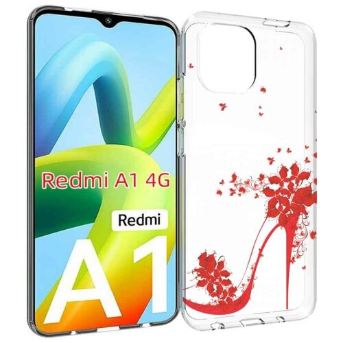 Чехол MyPads каблук-в-цветах для Xiaomi Redmi A1 задняя-панель-накладка-бампер чехол mypads каблук в цветах для xiaomi redmi 11 prime 4g задняя панель накладка бампер