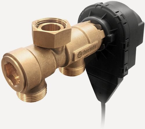 Изображение товара Комплект трехходового клапана THERMEX dLine T с электроприводом