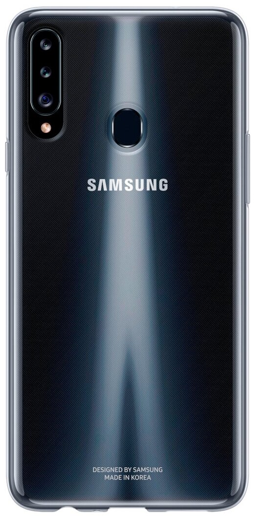 Чехол (клип-кейс) SAMSUNG Clear Cover, для Samsung Galaxy A20s, прозрачный [ef-qa207ttegru] - фото №2