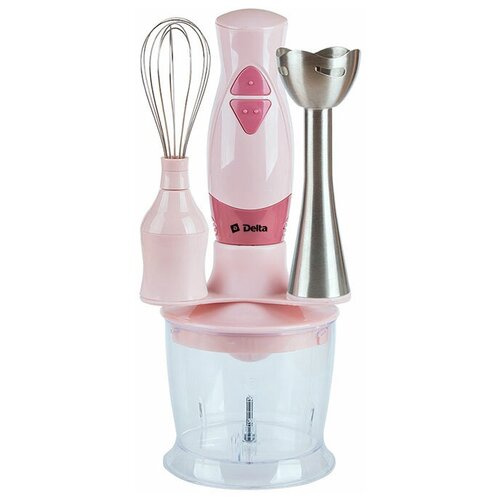 Блендер погружной DELTA DL-7014D розовый 200 ВТ с измельчителем венчикомТехника для кухни 215500₽