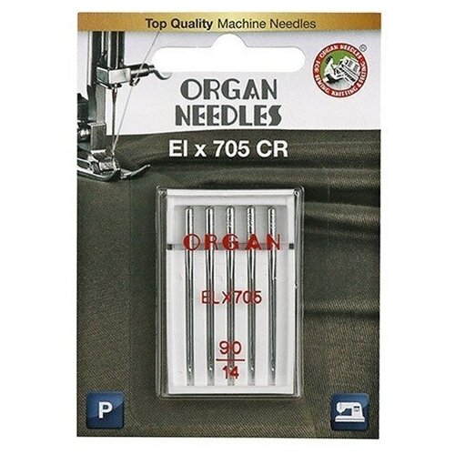 Игла/иглы Organ EL x 705 90 (блистер), серебристый , 5 шт. игла иглы organ el x 705 75 блистер серебристый 5 шт