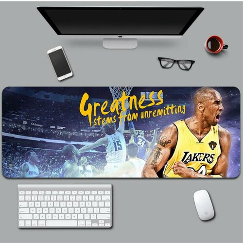 Коврик игровой компьютерный для мыши 700х300х4мм Коби Брайнт NBA №14