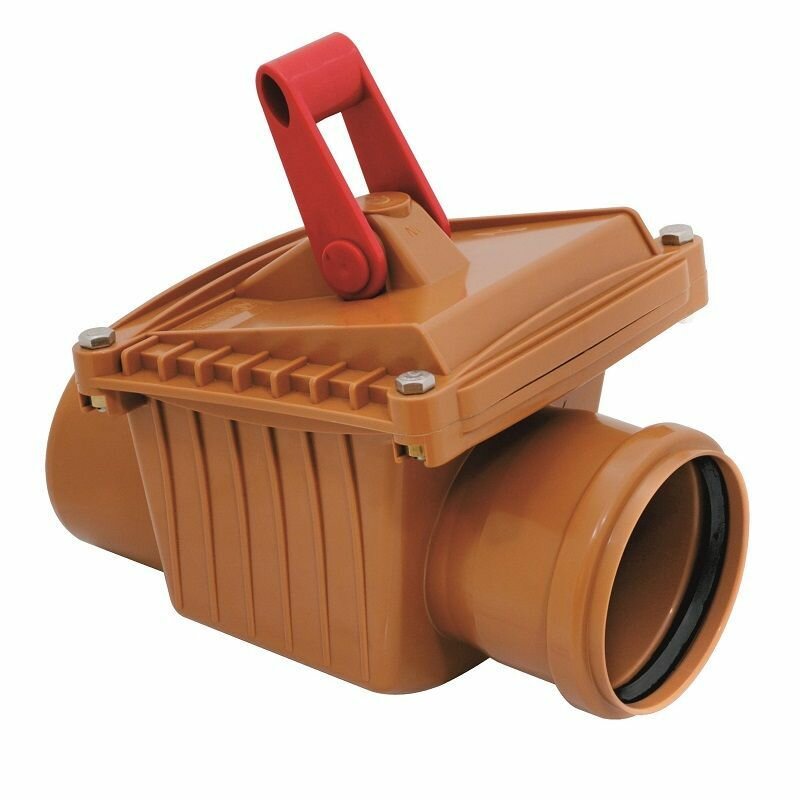 фото Клапан обратный одностворчатый раструб DN110, PN1, Valfex, полипропилен, затвор-полипропилен