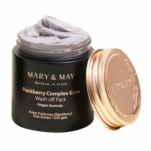 Маска для лица с ежевичным комплексом | Mary&May Blackberry Complex Glow Wash Off Pack 125g