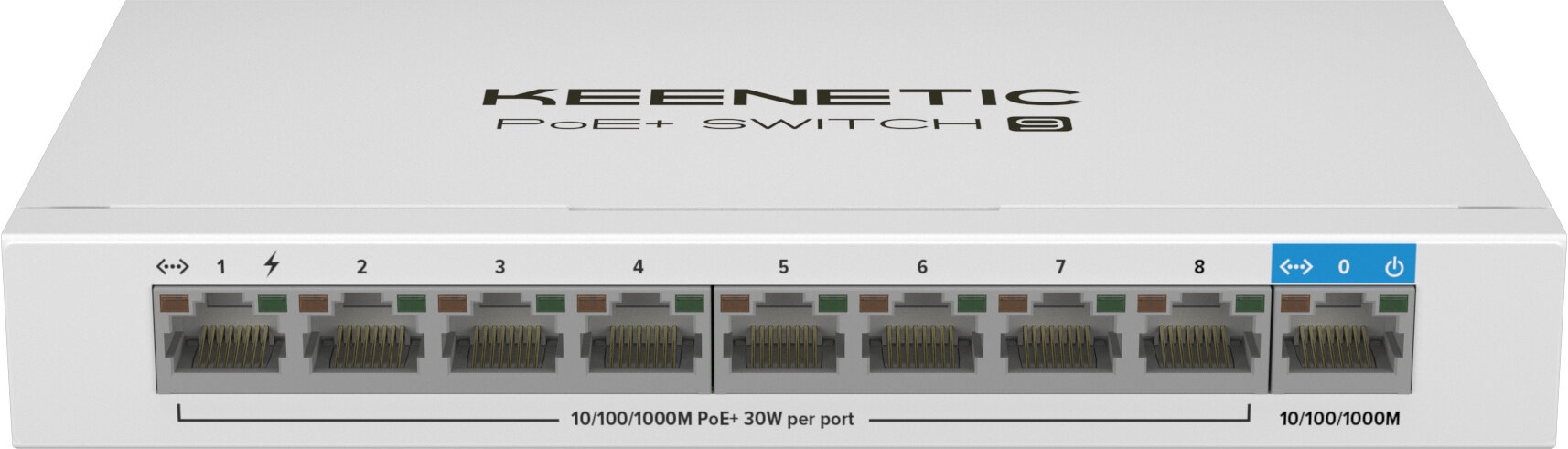 Коммутатор Keenetic 9-портовый гигабитный с 8 портами PoE+ и бюджетом мощности 120 Вт - фото №2