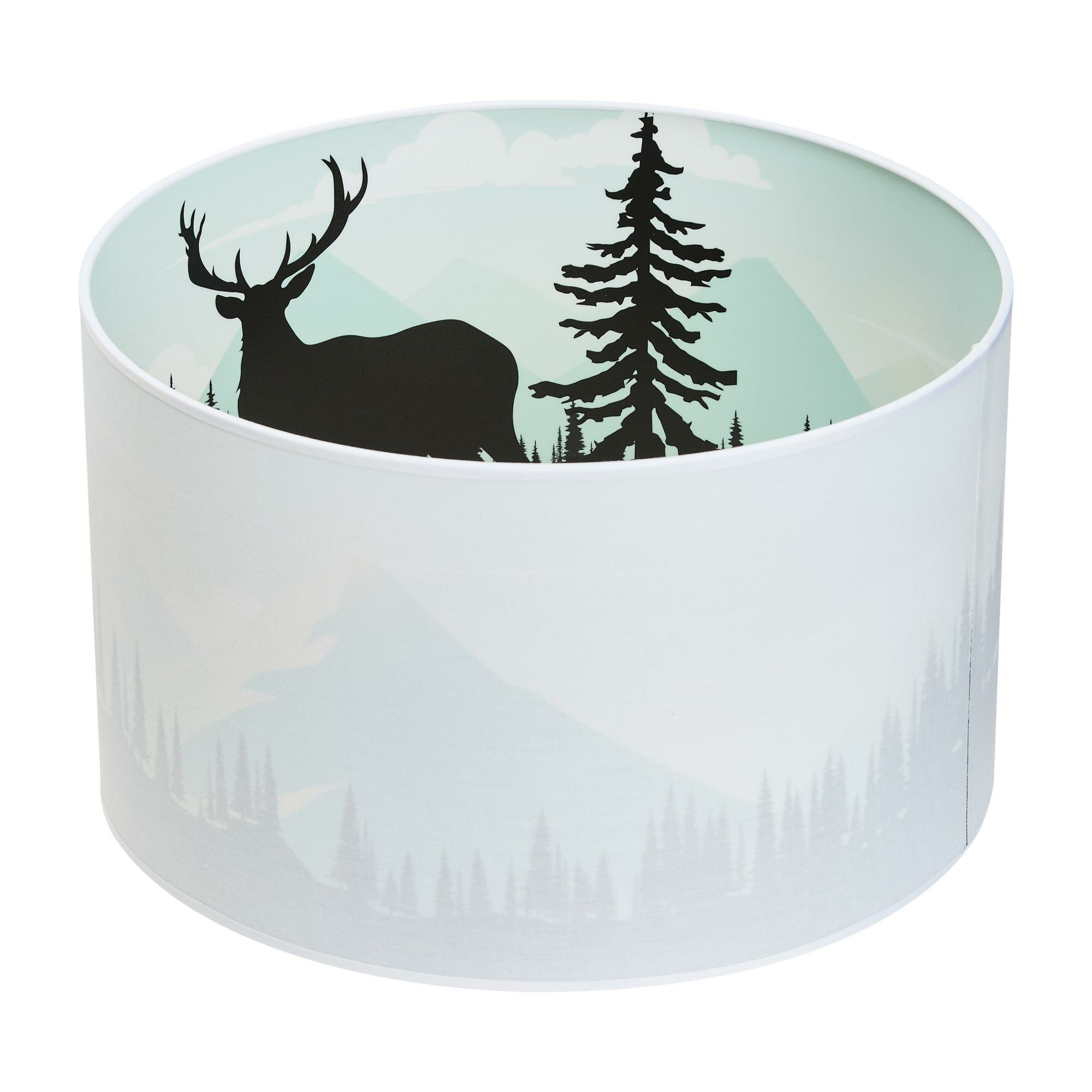 Абажур для торшера 40 см с рисунком «Олень в горах» RAZSVET RZ-4040-1-R27