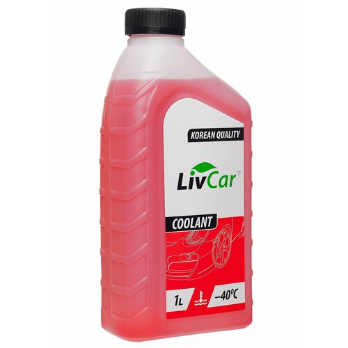 Антифриз готовый LIVCAR COOLANT G12+ (-40C) красный 1 л