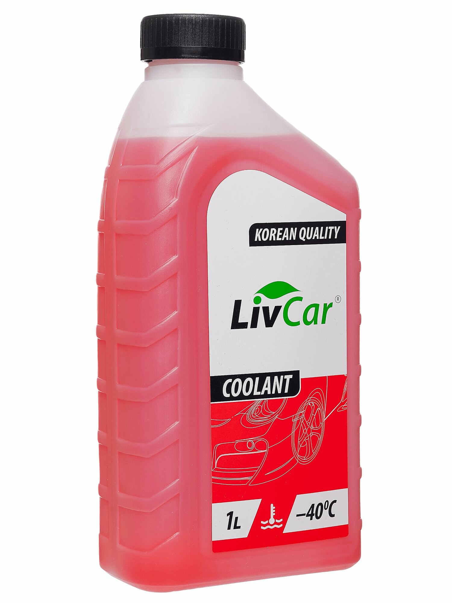 Антифриз готовый LIVCAR COOLANT G12+ (-40C) красный 1 л