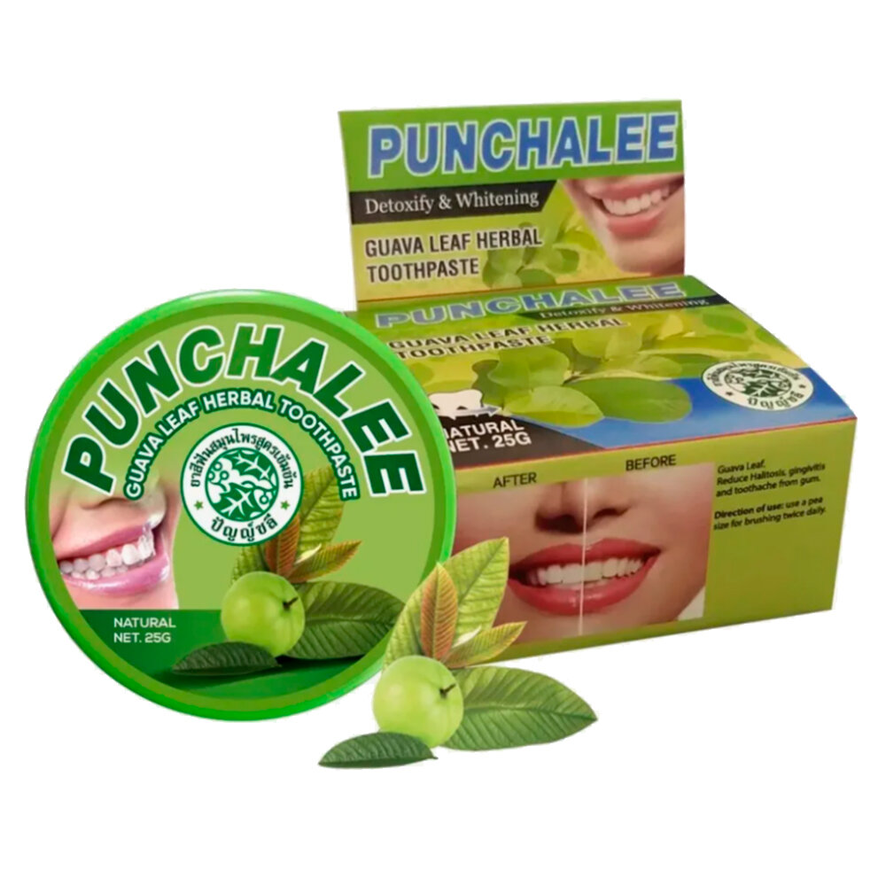 Punchalee Зубная паста растительная с экстрактом листьев гуавы, 25 г