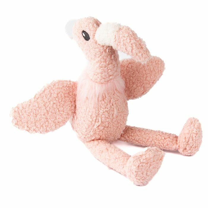 Игрушка Tufflove для собак Фламинго 25 см розовый - фотография № 4