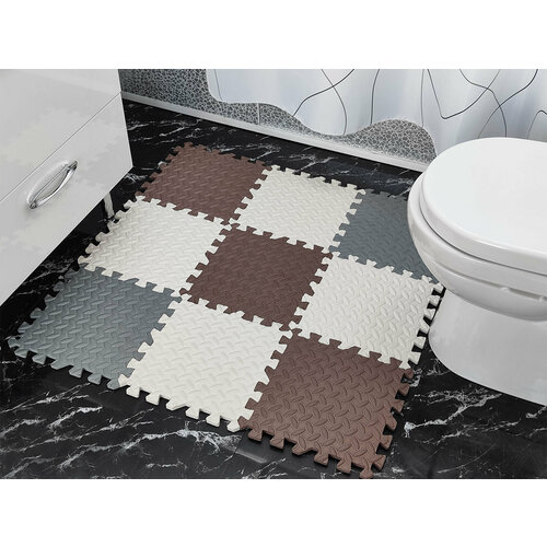 Коврик-пазл детский 9 шт размер 90901 см белый 1009₽