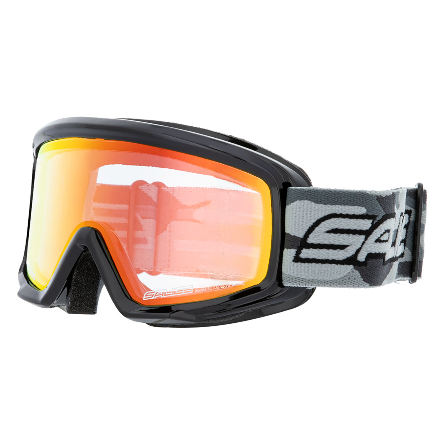 Маска горнолыжная Salice 708DARWF Black Camo Darw Clear S1 (Возраст:7-12)